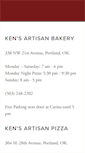 Mobile Screenshot of kensartisan.com