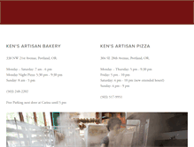 Tablet Screenshot of kensartisan.com